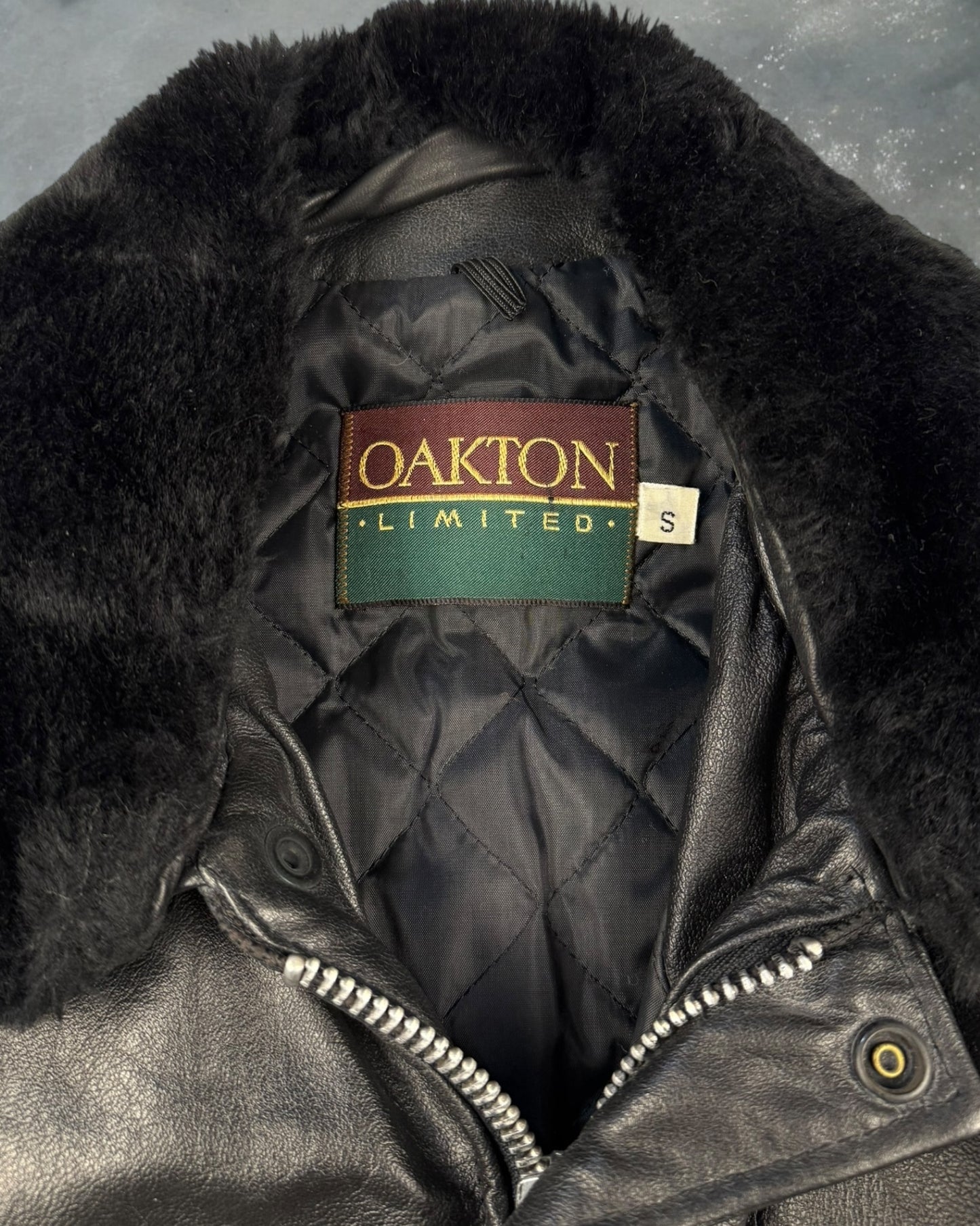 ‘90s Oakton Leather Jacket Sz. S