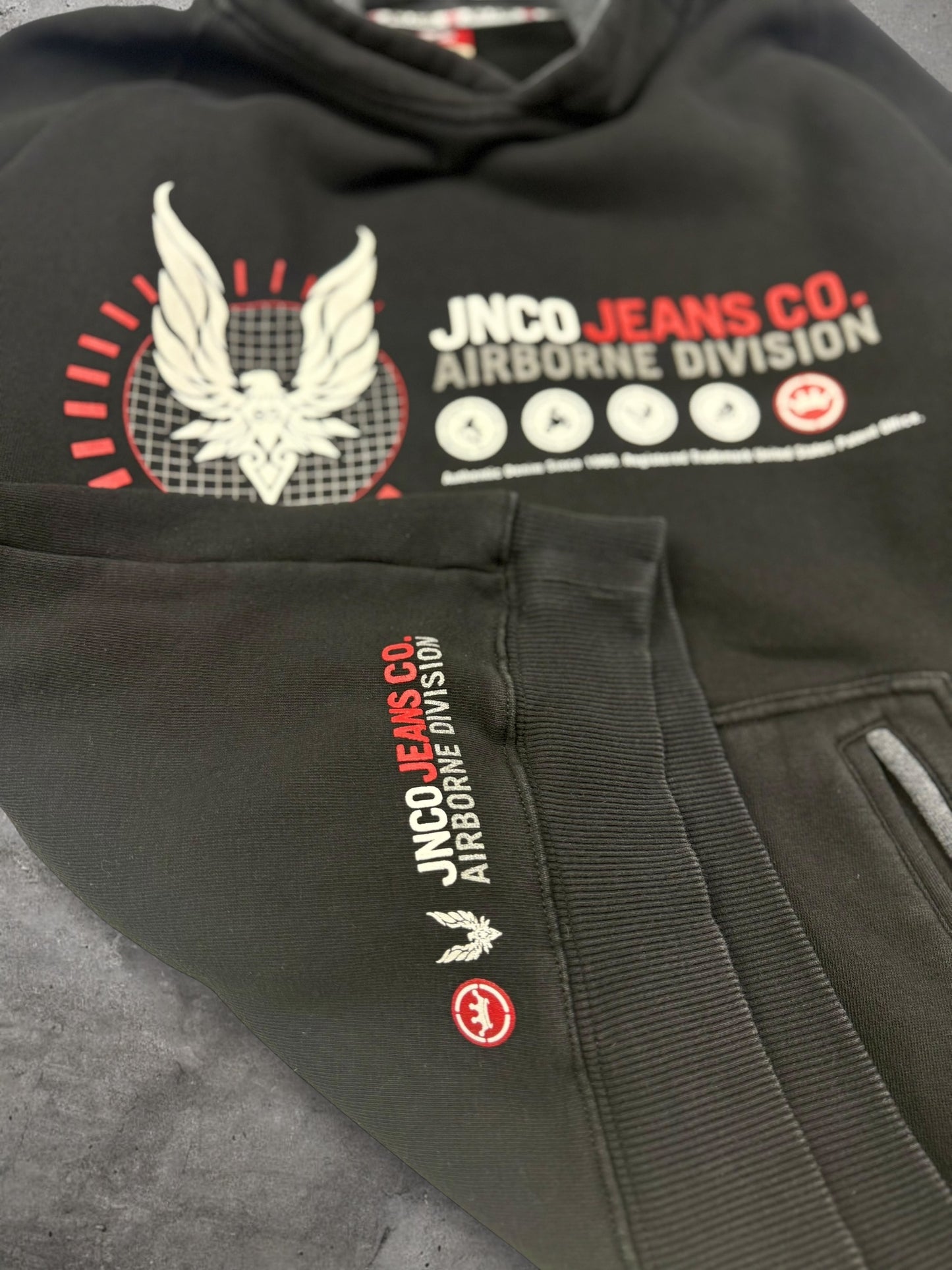 ‘00s Jnco Jeans Airborne Division Hoodie Sz. M