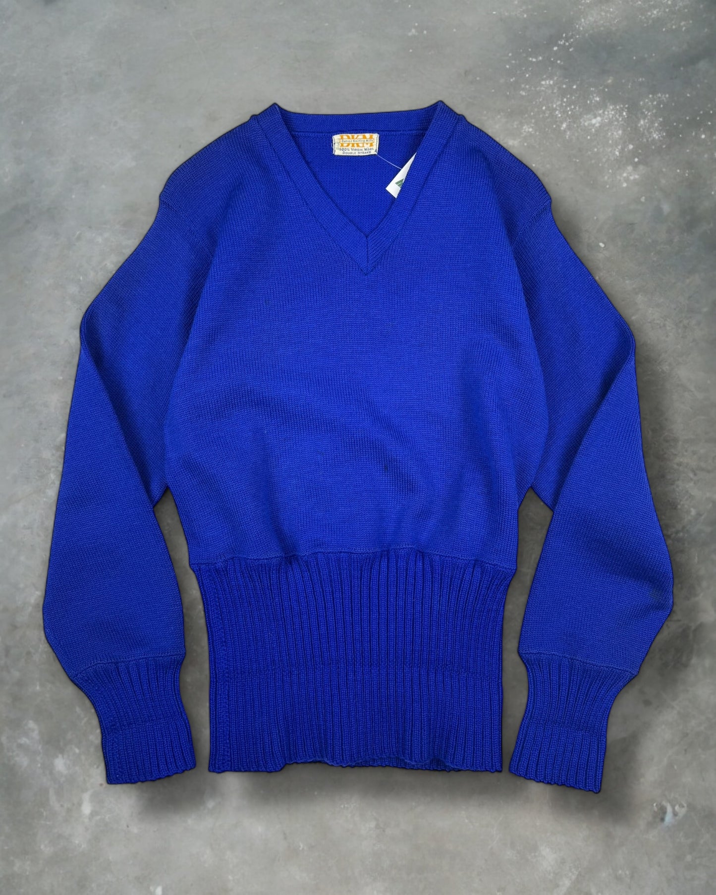 ‘50s DKM Wool V-Neck Sweater Sz. M
