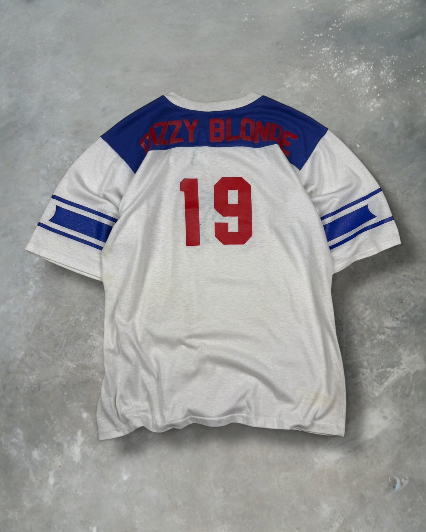 ‘80s Jamaican Dizzy Blonde Jersey Tee Sz. L