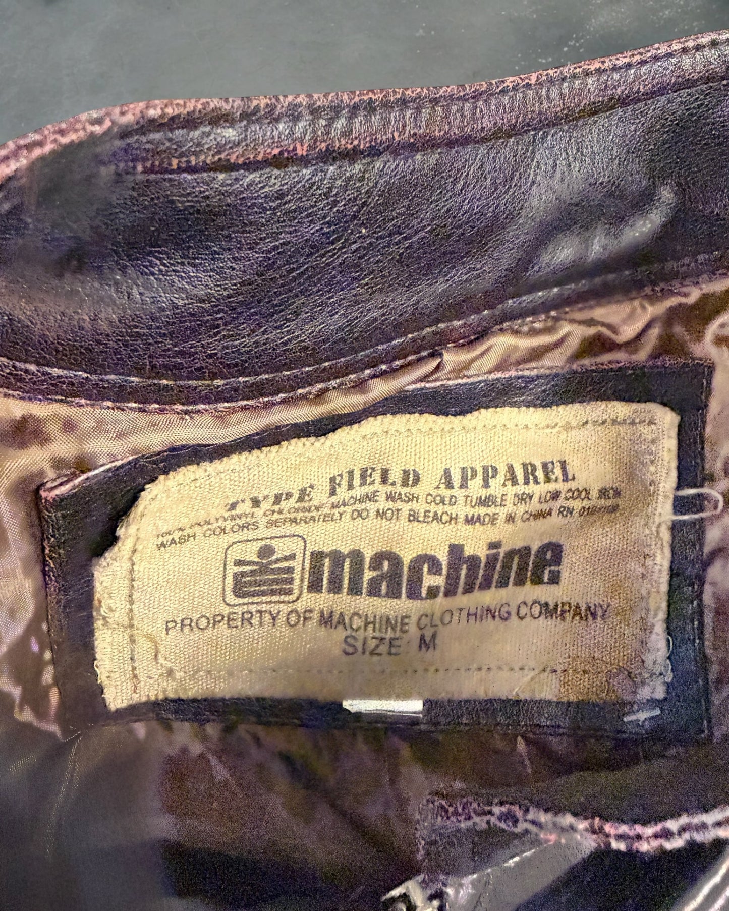 ‘00s Machine Leather Jacket Sz. M