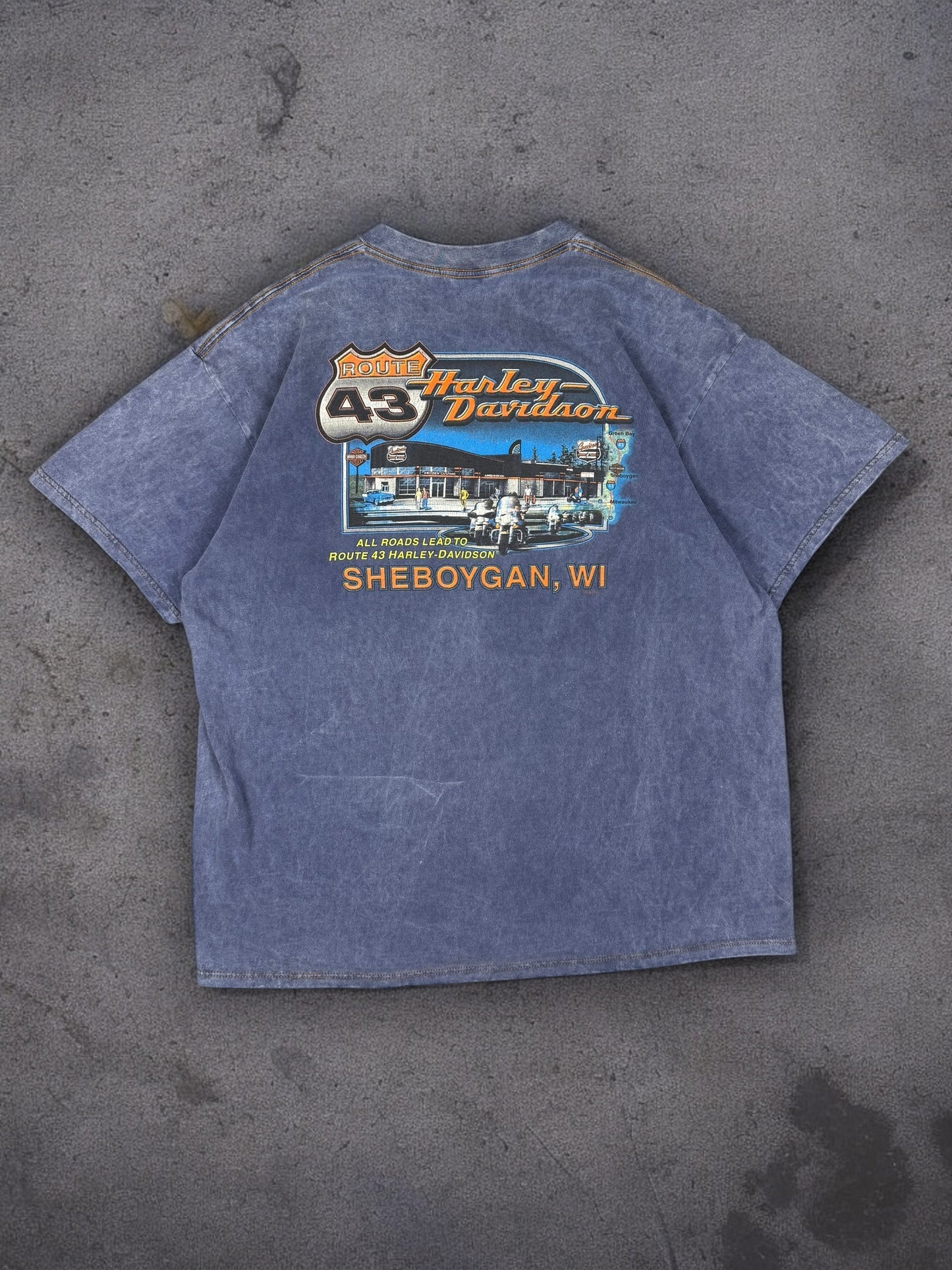 ‘98 Acid Wash Harley Davidson Tee Sz. XL
