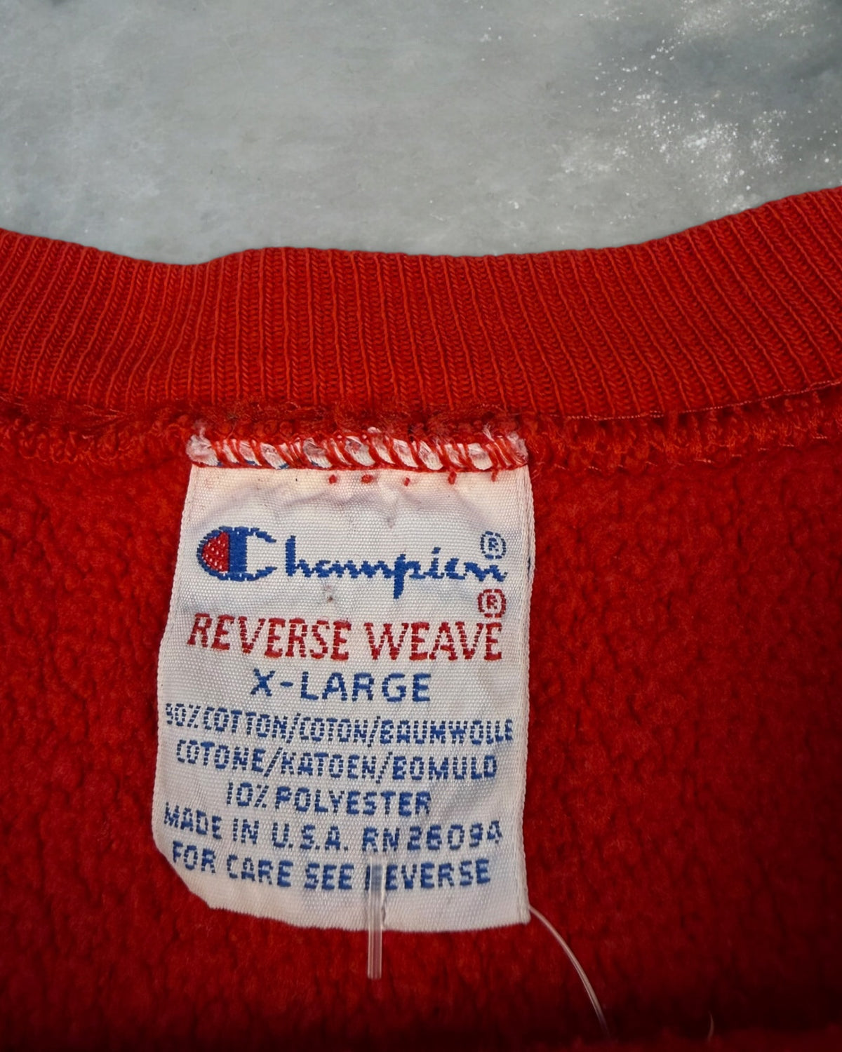 ‘90s Red Champion Reverse Weave Crewneck Sz. XL