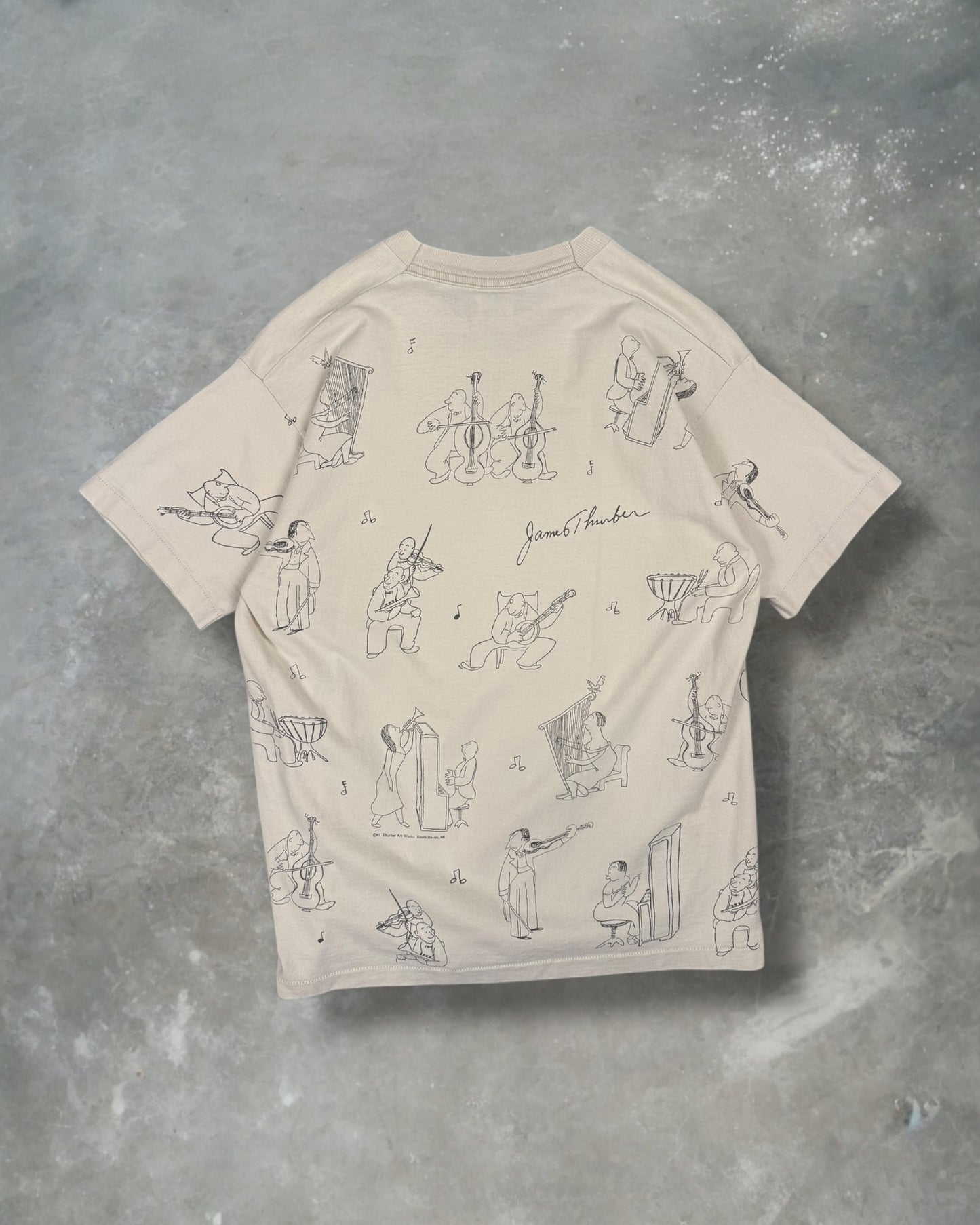 ‘90s Jazz Art AOP Tee Sz. L