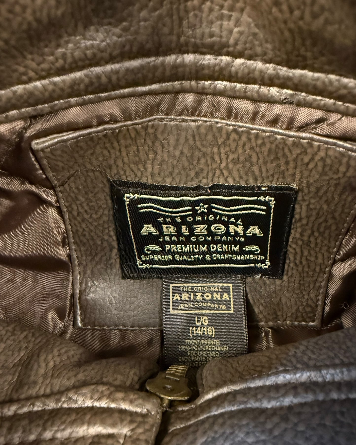 ‘00s Arizona Leather Jacket Sz. L