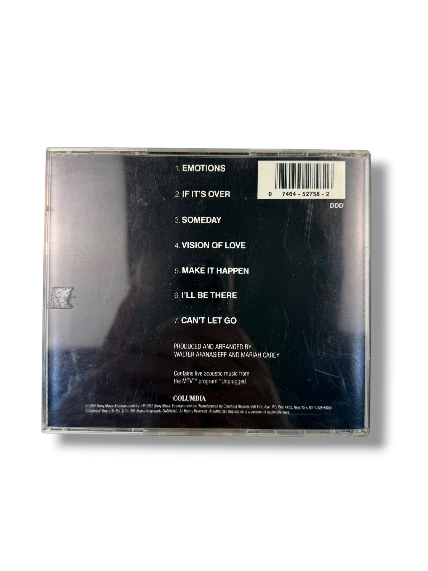 ‘92 Mariah Carey MTV Unplugged Cd