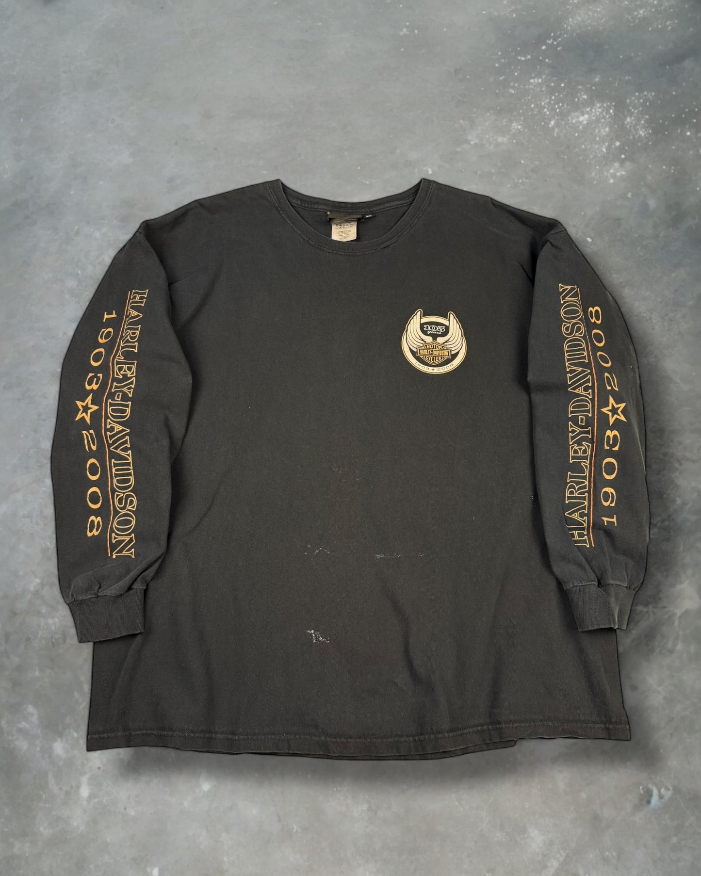 ‘08 105 Years Harley Davidson Long Sleeve Sz. XXL