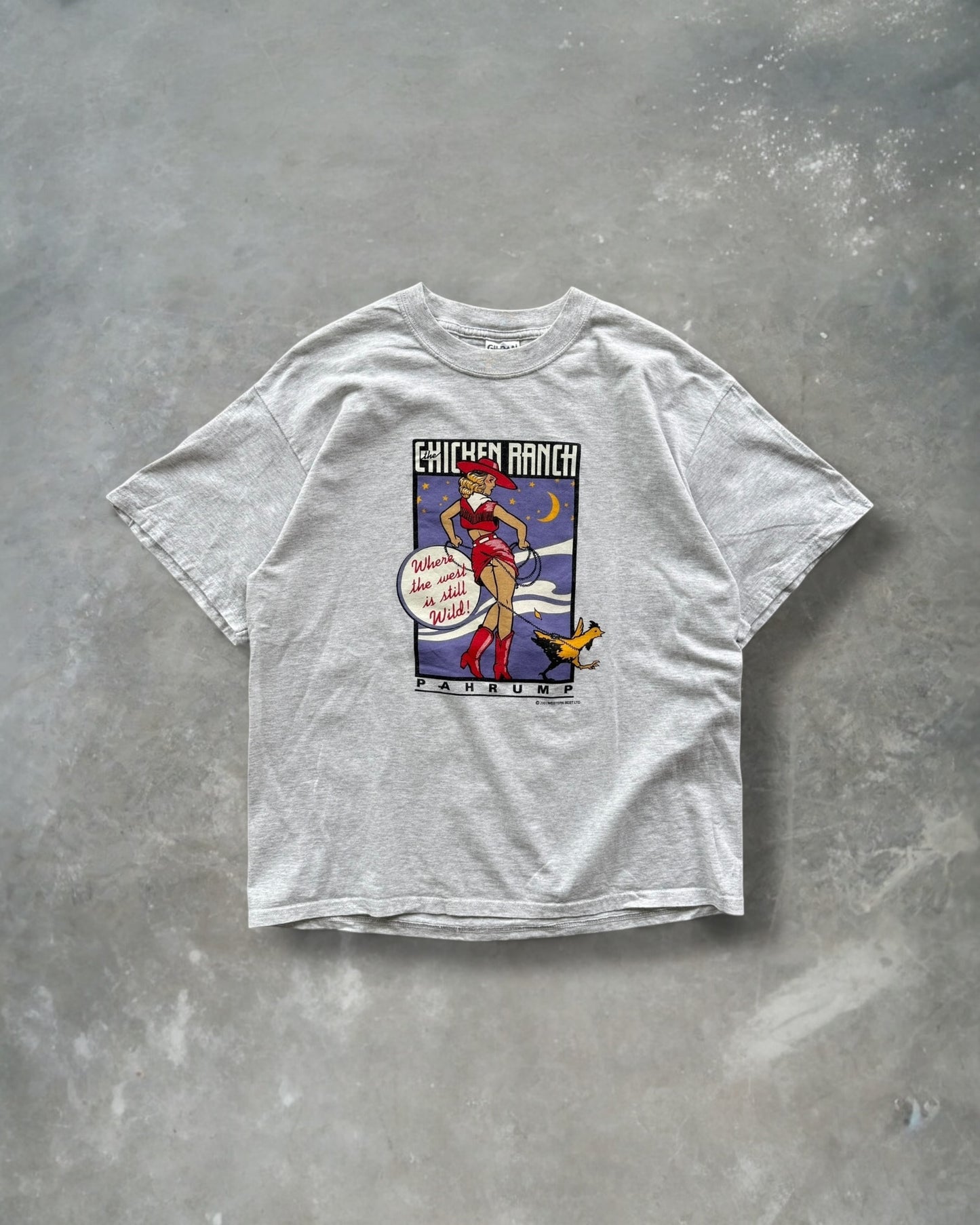 ‘01 Chicken Ranch Babe Tee Sz. XL