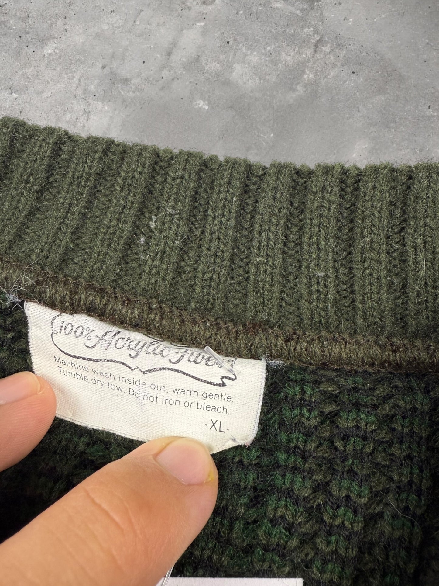 ‘90s Camo Sweater Sz. XL