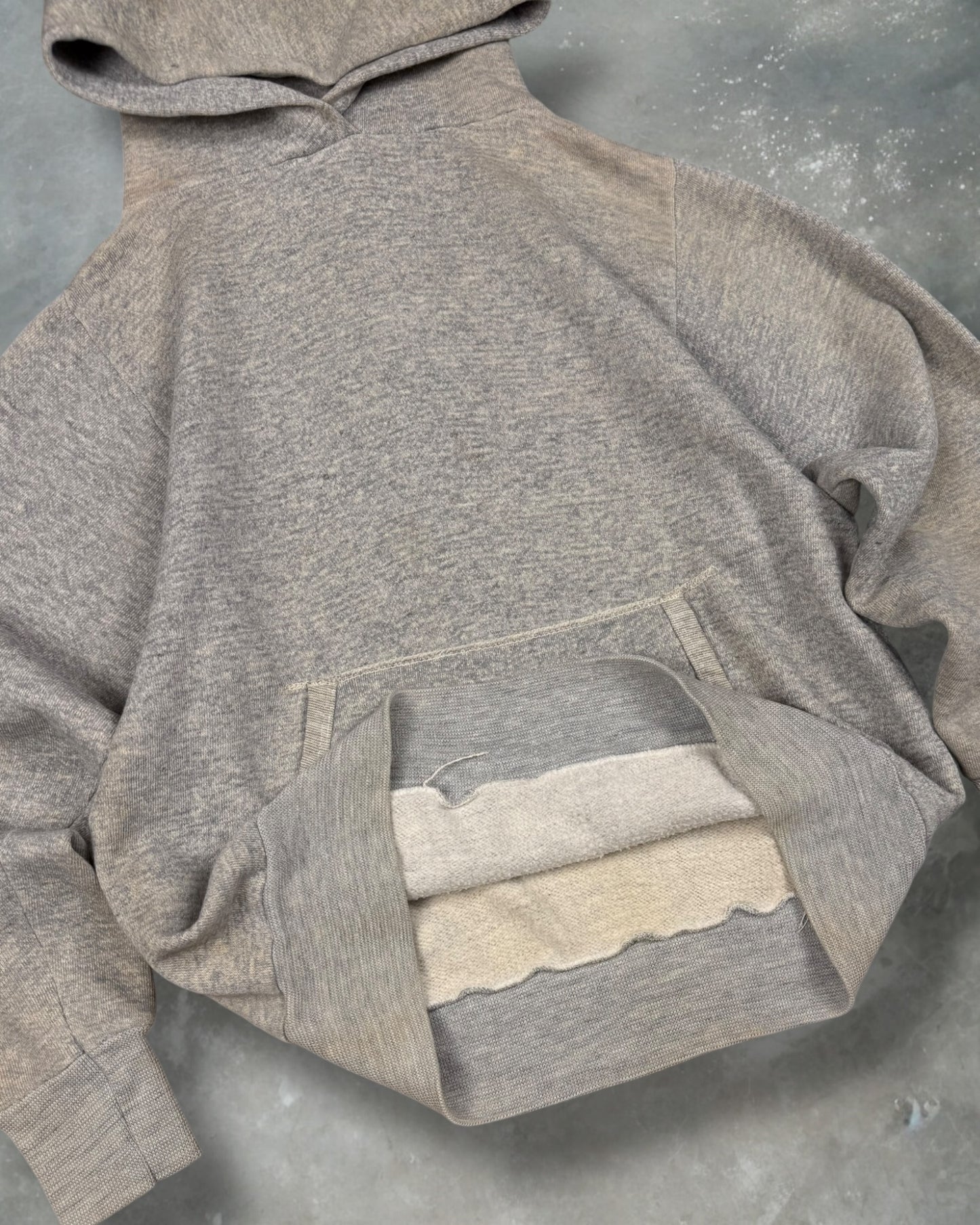 ‘60s Heather Grey Hoodie Sz. M