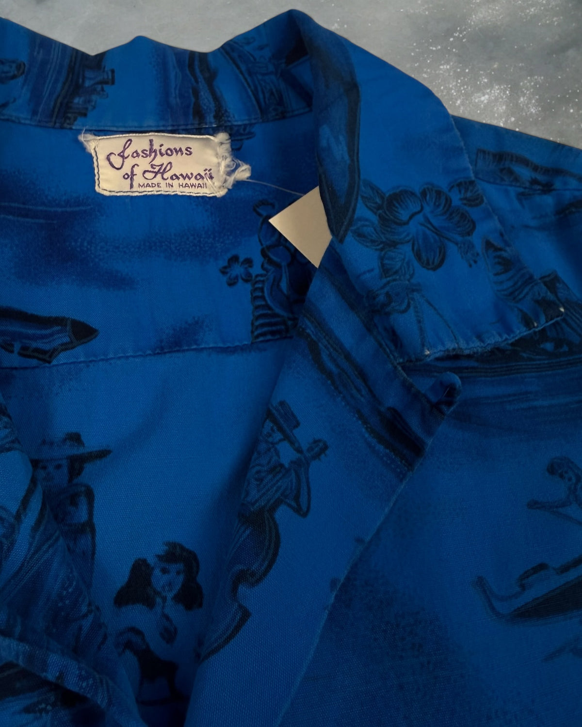 ‘60s Hawaiian Loop Collar Button Up Sz. L