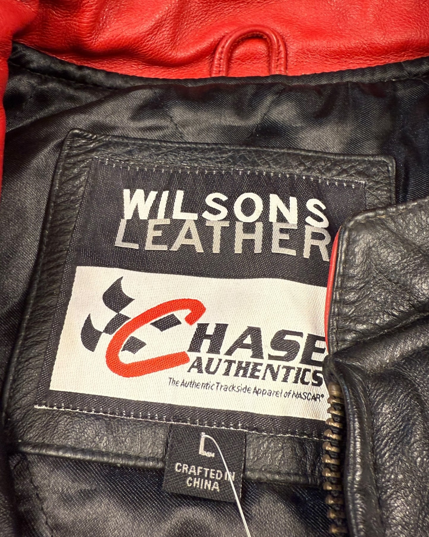 ‘00s Dale Earnhardt NASCAR Leather Jacket Sz. L