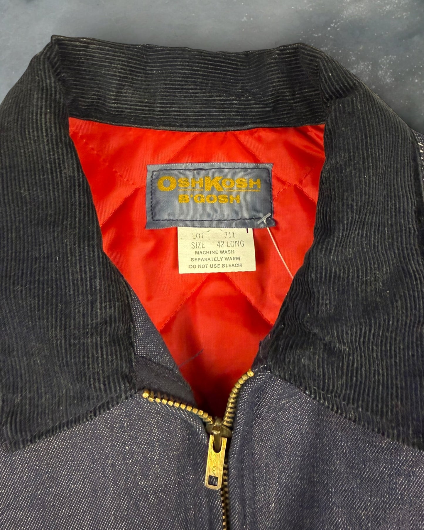 ‘50s OshKosh B’Gosh Indigo Denim Insulated Work Jacket Sz. L