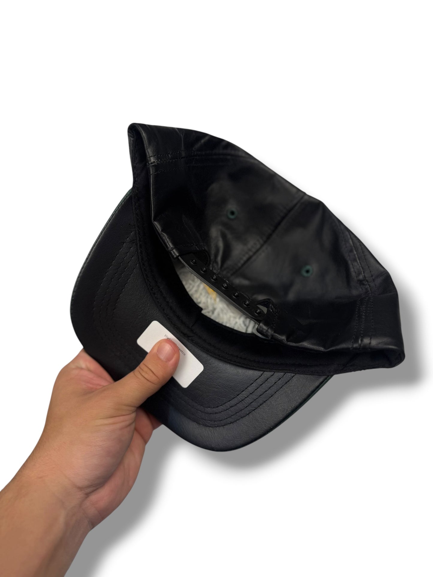 ‘90s Green Bay Packers Leather Snap Back Hat