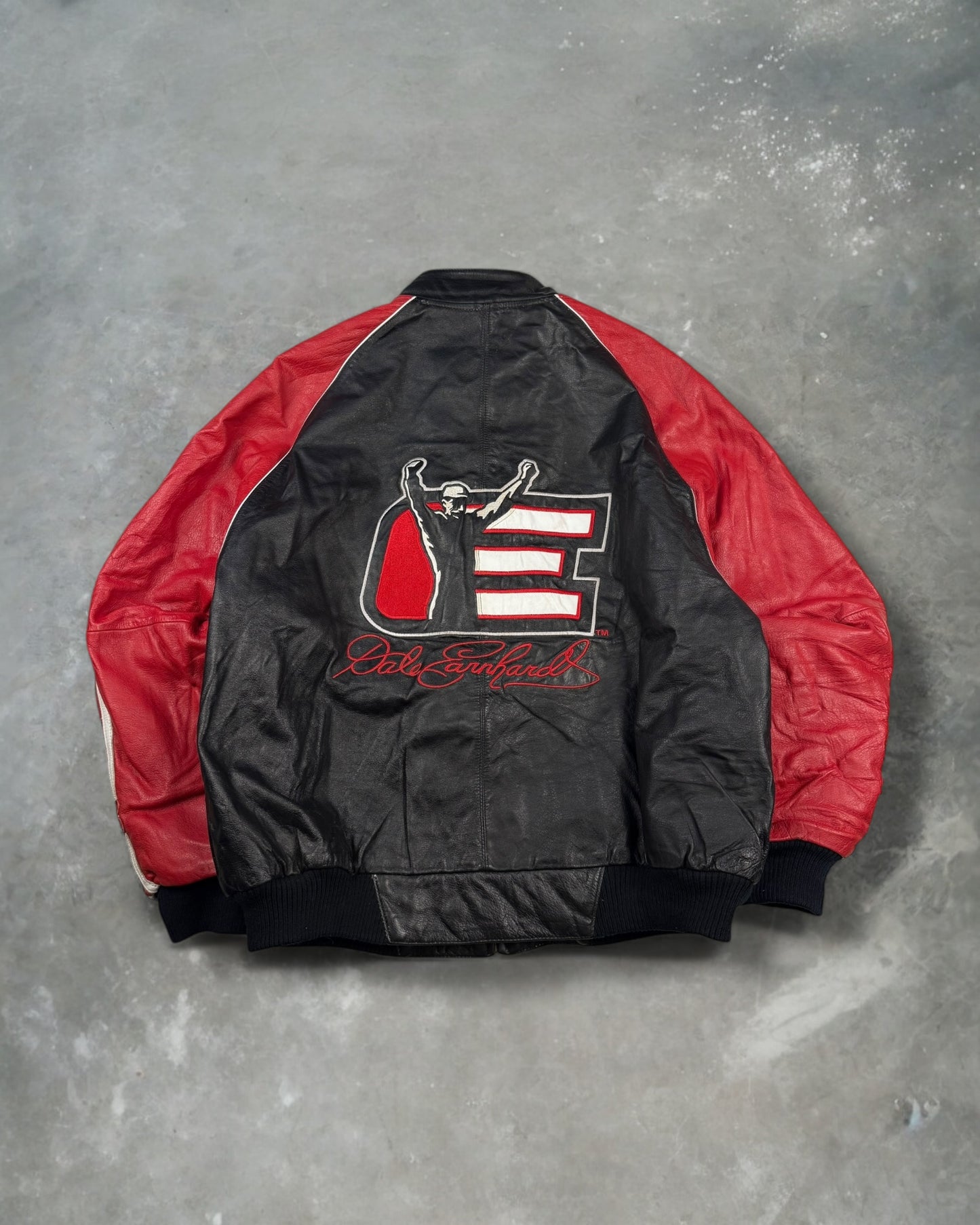 ‘00s Dale Earnhardt NASCAR Leather Jacket Sz. L