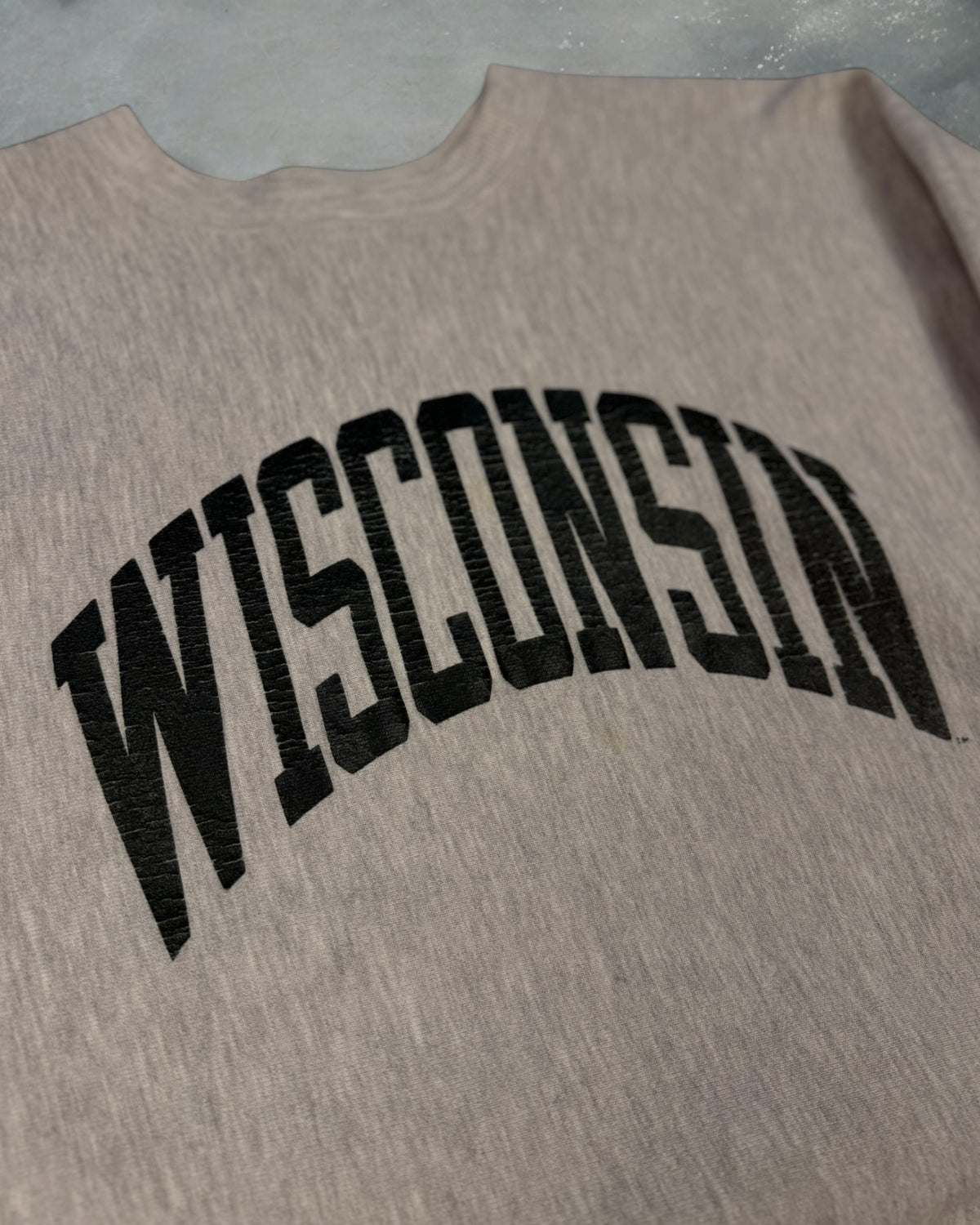 ‘90s Wisconsin Champion Reverse Weave Crewneck Sz. XL