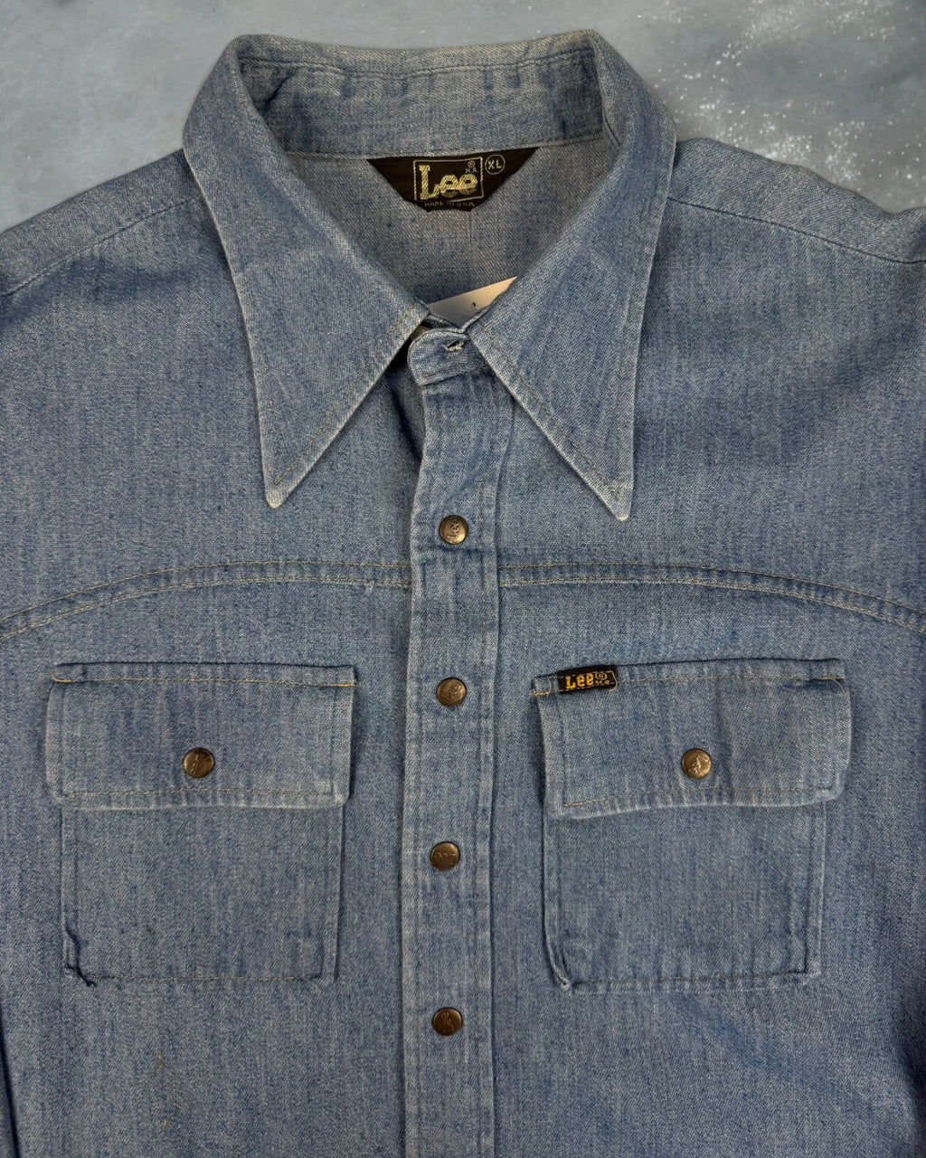 ‘70s Lee Denim Button Up Sz. XL