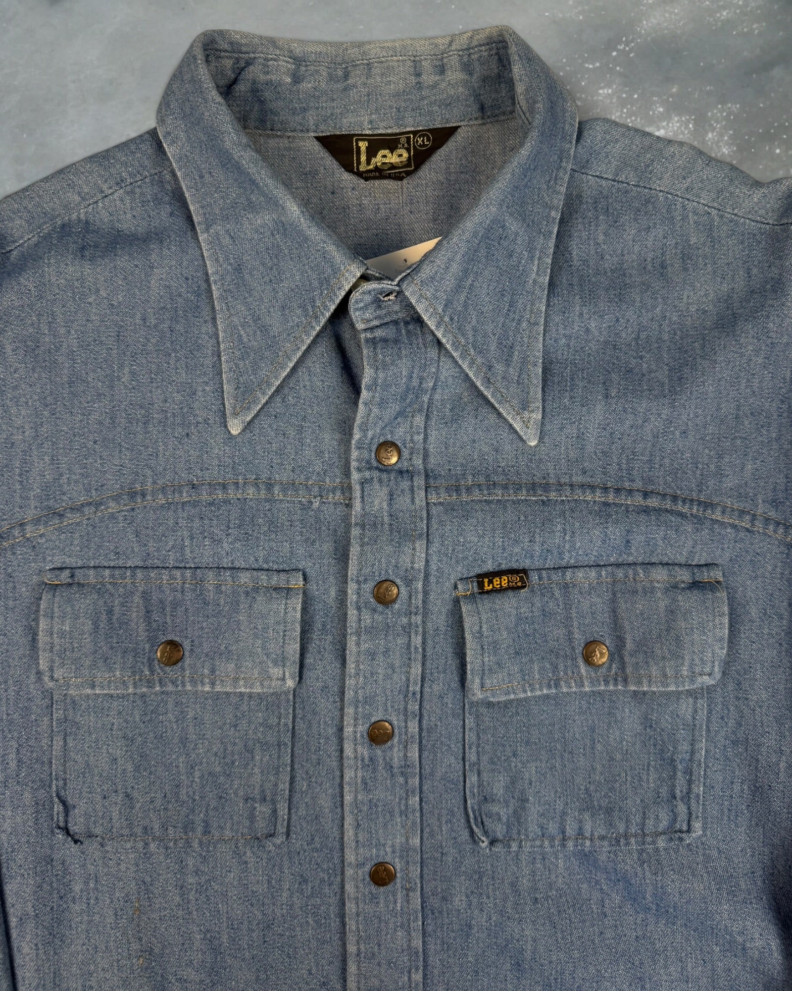 ‘70s Lee Denim Button Up Sz. XL