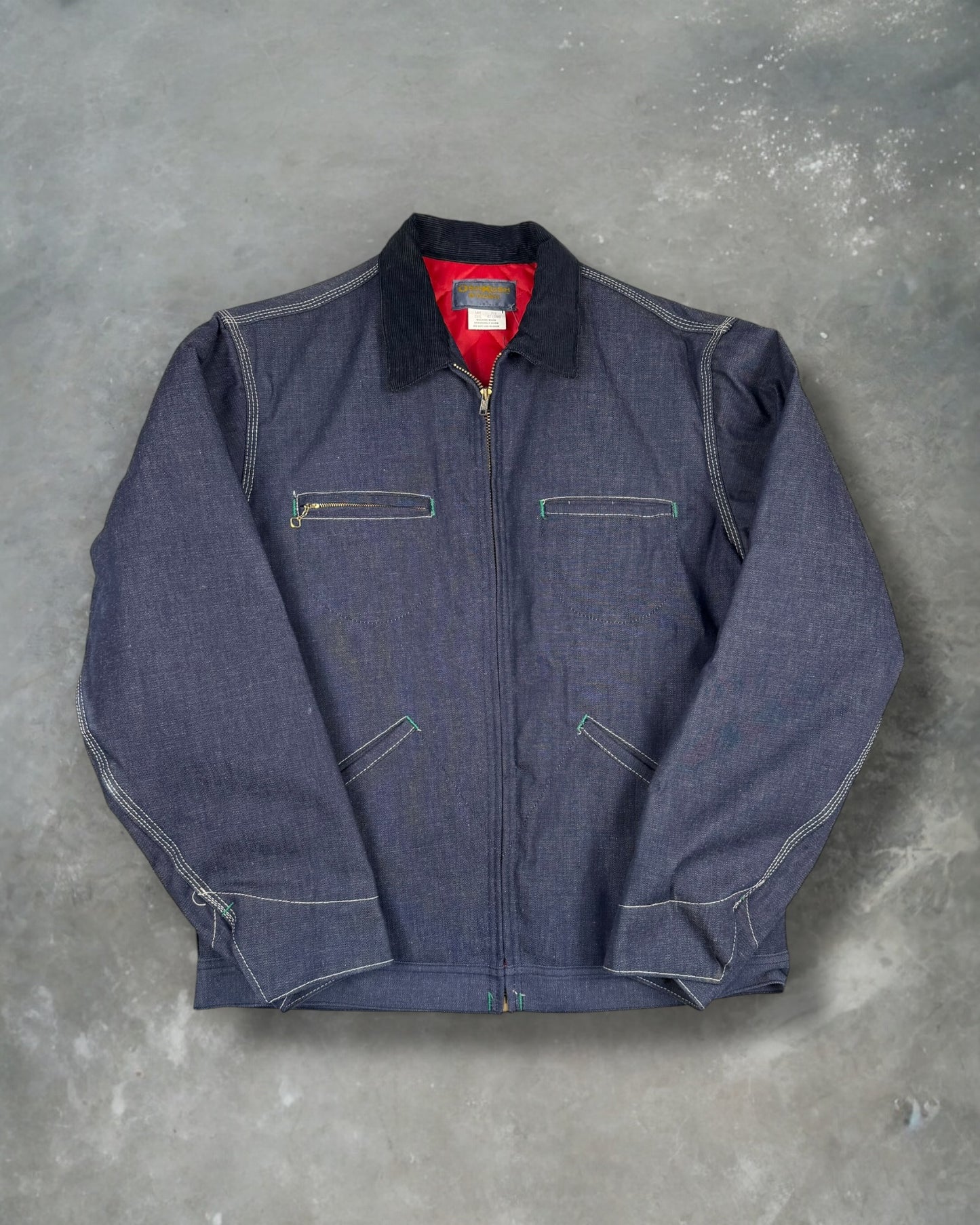 ‘50s OshKosh B’Gosh Indigo Denim Insulated Work Jacket Sz. L