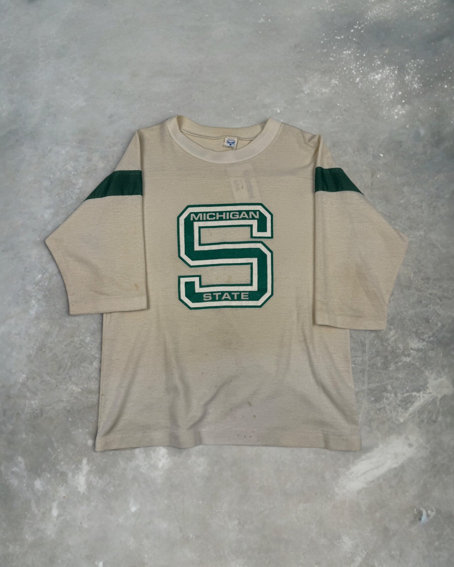 ‘70s Michigan State University 3/4 Sleeve Tee Sz. L