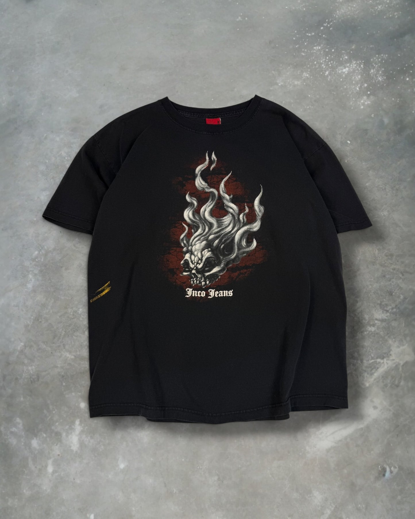 ‘00s Flaming Skull Jnco Jeans Tee Sz. XL