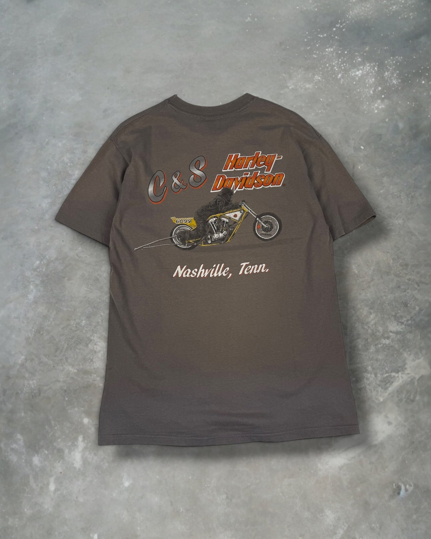 ‘80s Real Steel Harley Davidson Sword Tee Sz. L