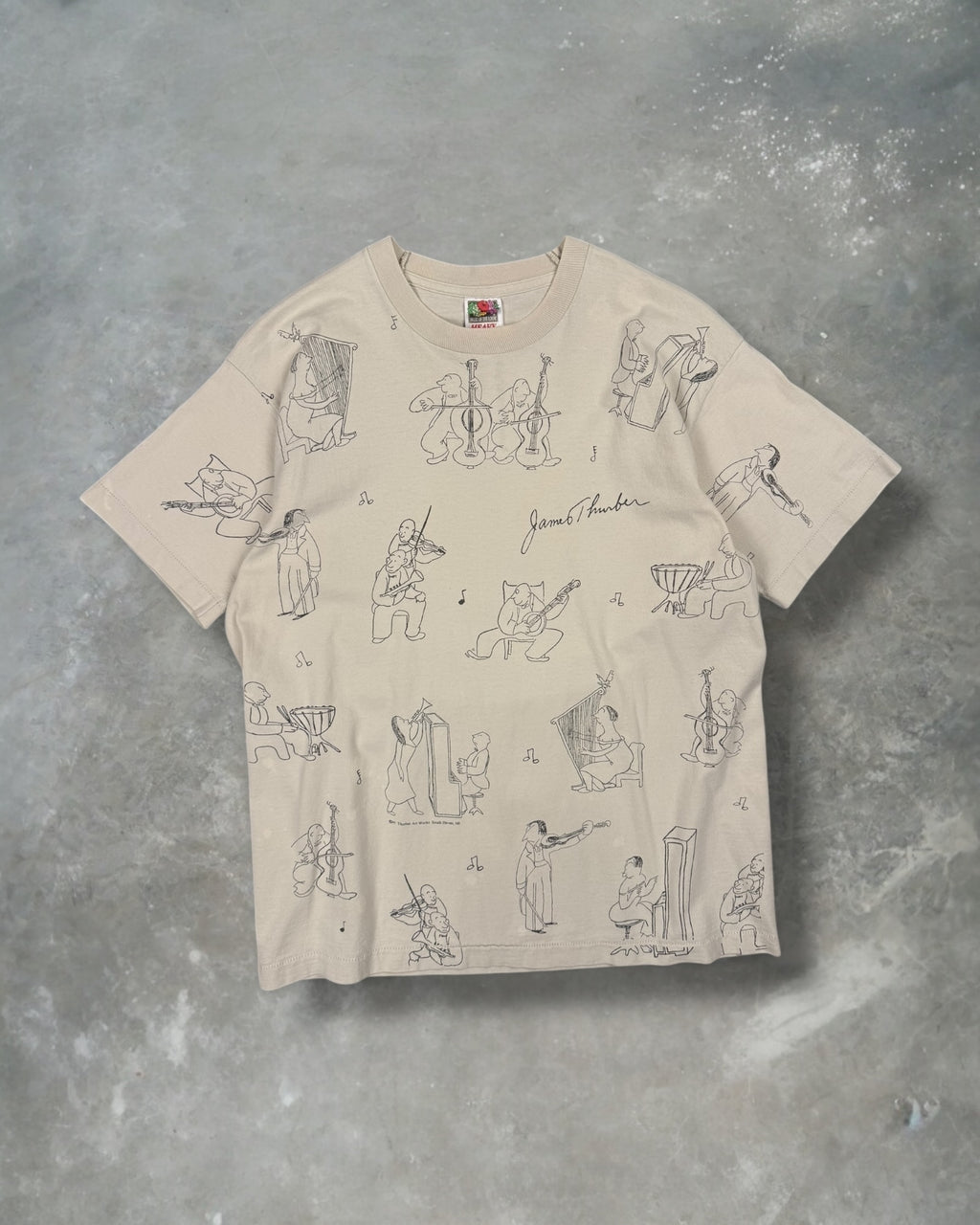 ‘90s Jazz Art AOP Tee Sz. L