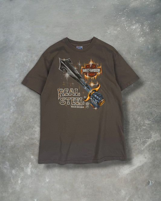 ‘80s Real Steel Harley Davidson Sword Tee Sz. L