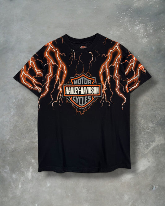 ‘91 Iowa Harley Davidson Lightning AOP Tee Sz. L