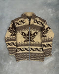 ‘70s Cowichan Hand Knit Zip-Up Sweater Sz. M