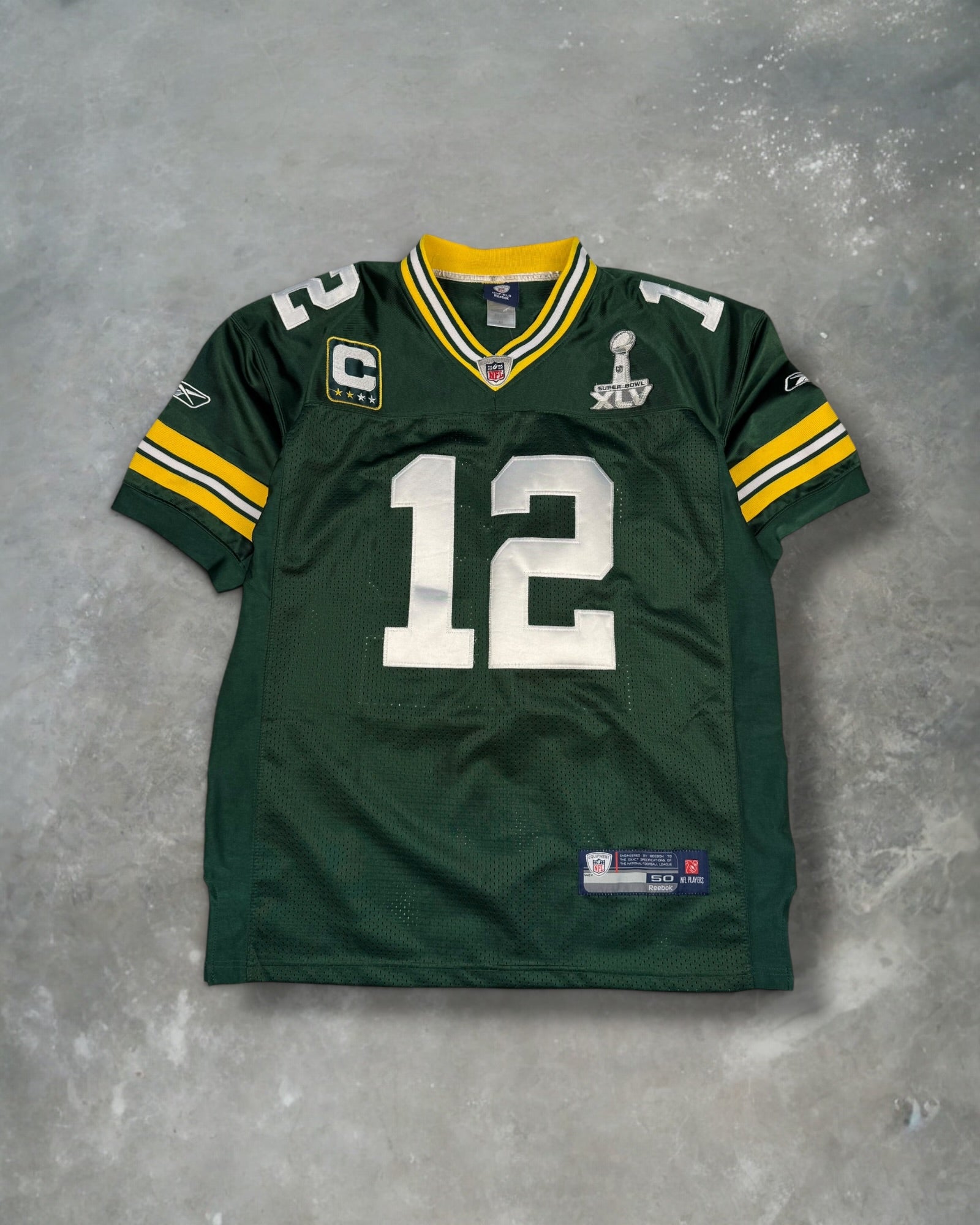 ‘00s On Field Aaron Rodger’s Packers Football Jersey Sz. L