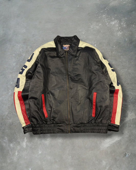 ‘90s USA Leather Jacket Sz. L