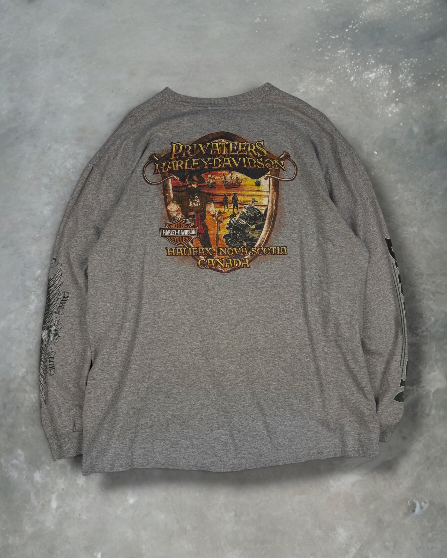 ‘09 Pirates Harley Davidson Long Sleeve Tee Sz. XL
