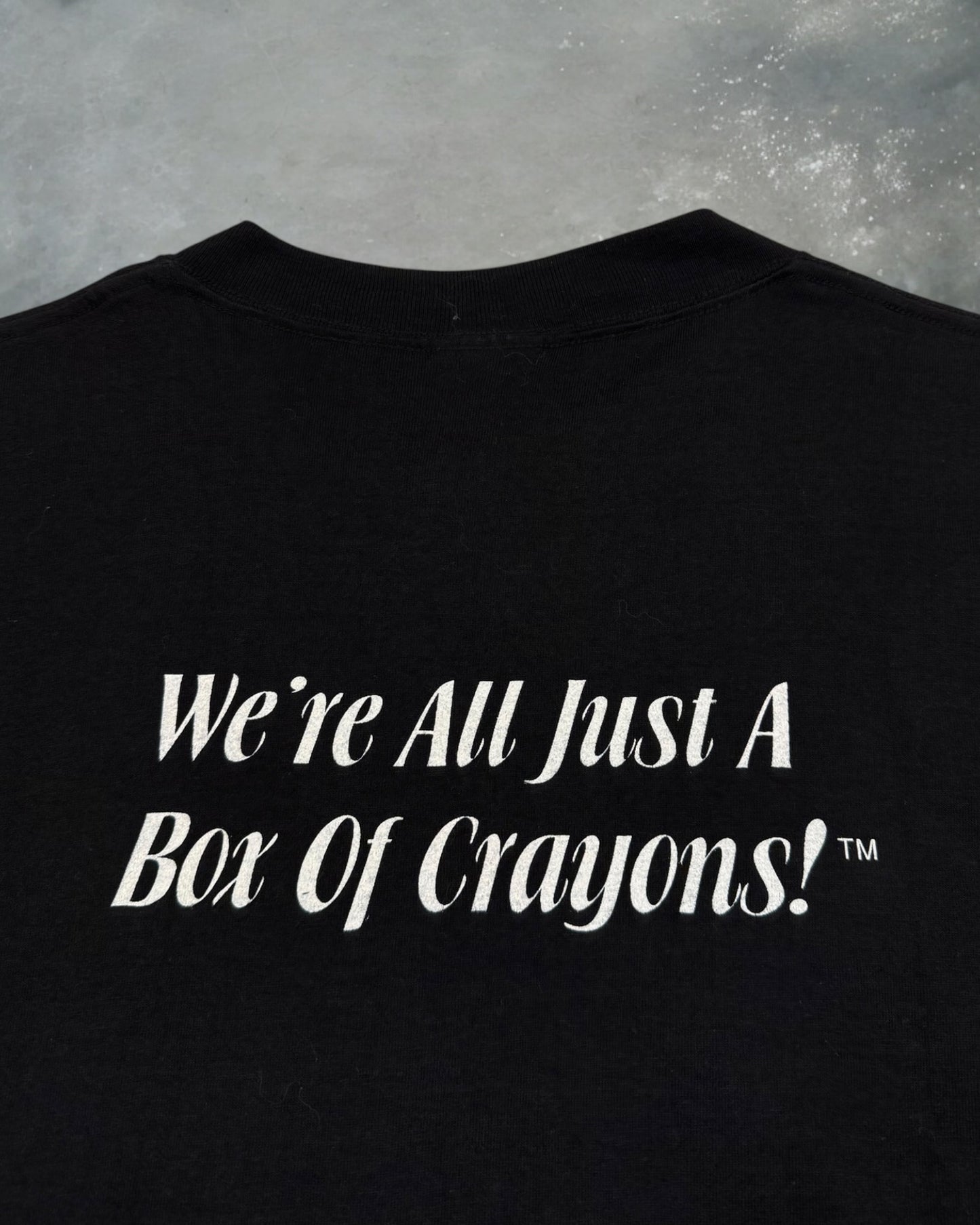 ‘90s Colored People Crayon Art Tee Sz. XL