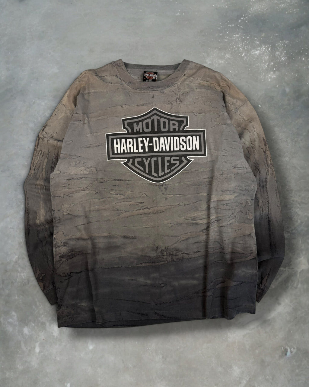 ‘90s Harley Davidson Gradient Ling Sleeve Sz. XL