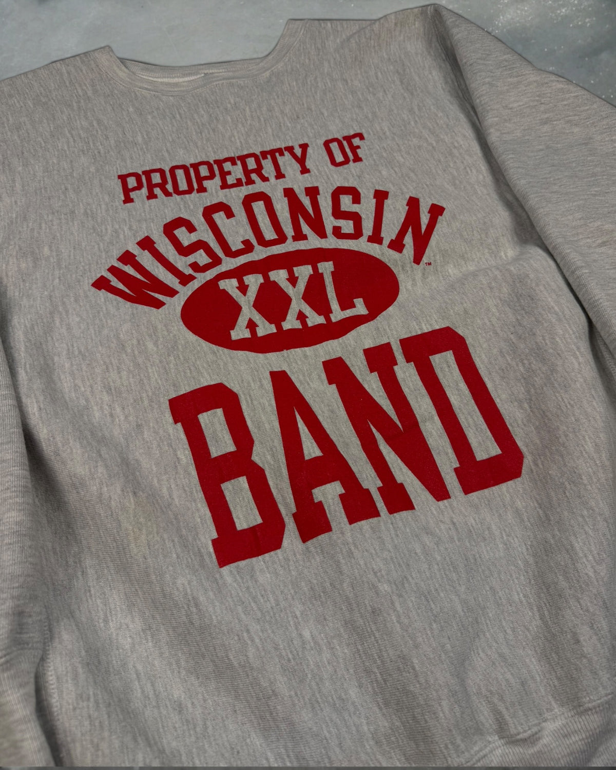 ‘90s Wisconsin Band Champion Reverse Weave Crewneck Sz. XL