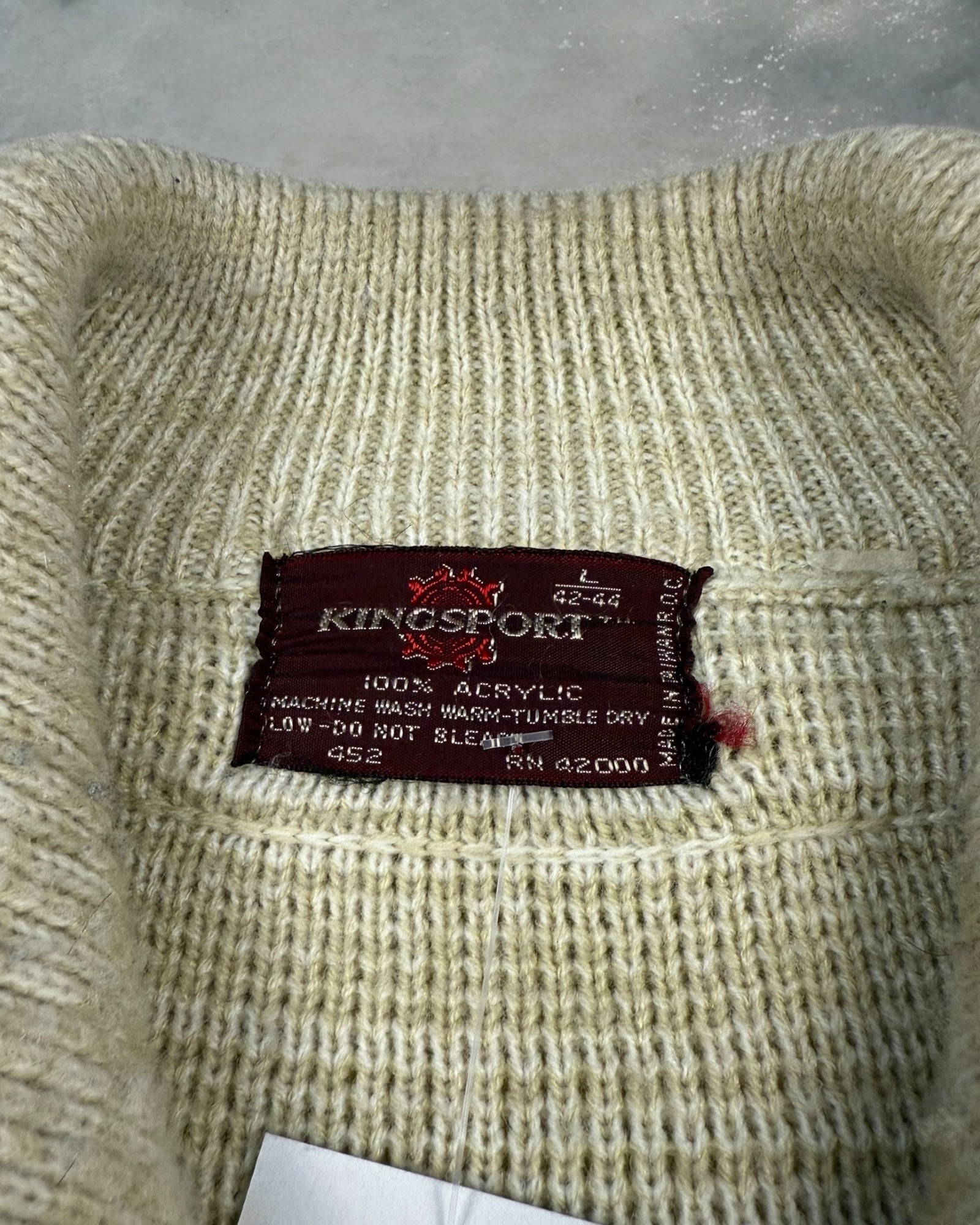 ‘70s Kingsport Zip Up Cardigan Sz. L