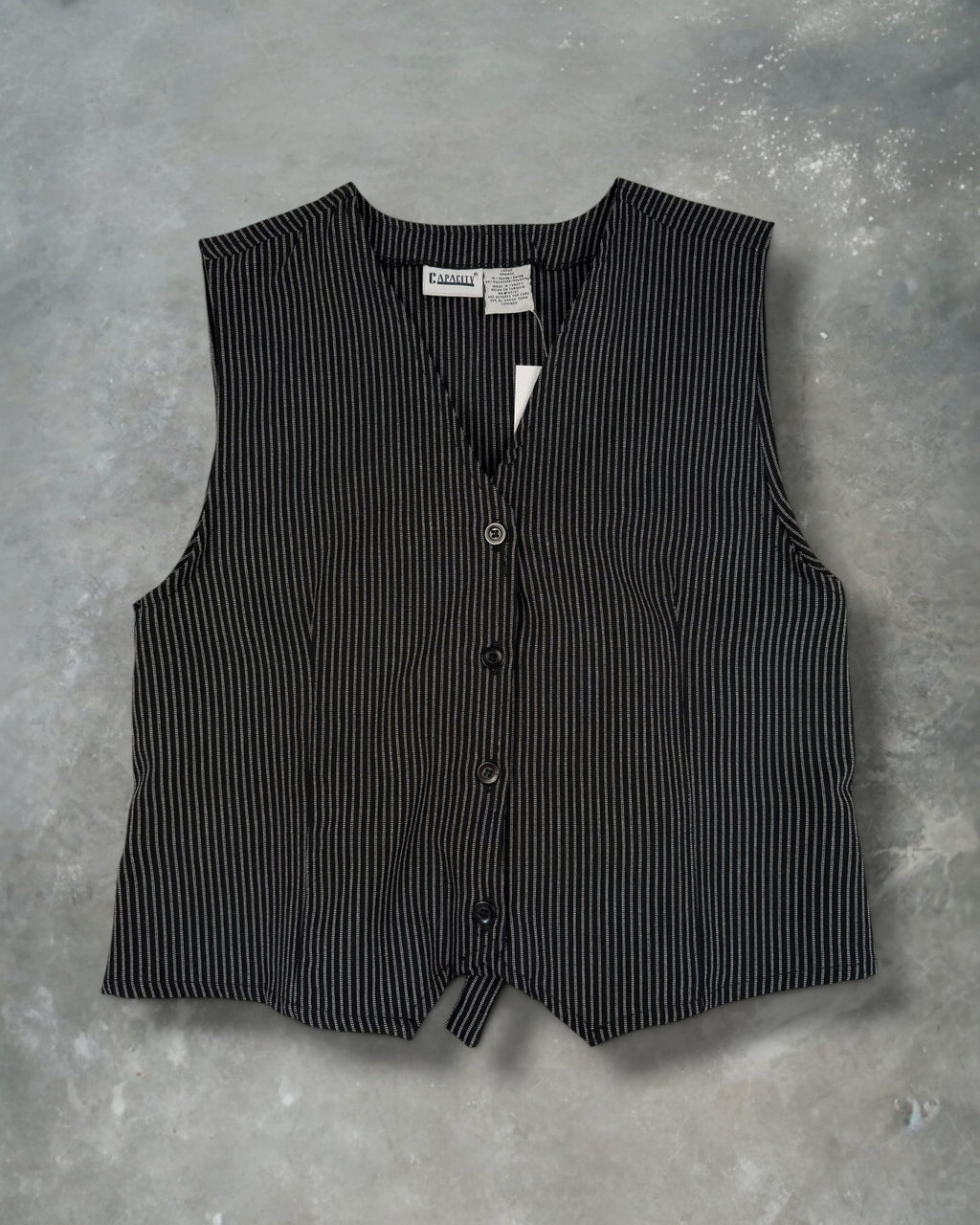 ‘00s Capacity Suit Vest Top Sz. L