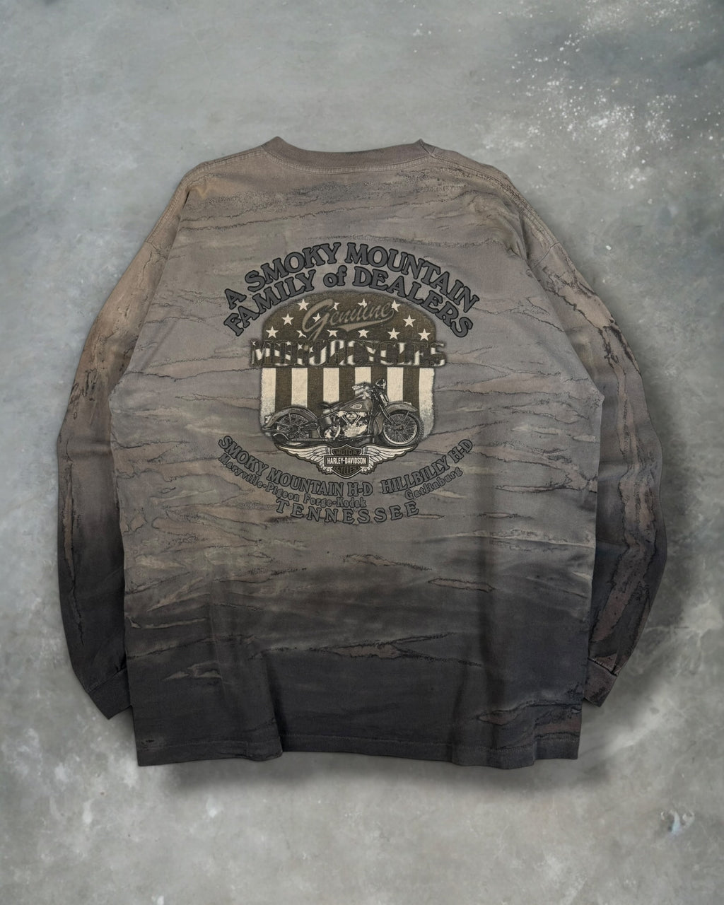 ‘90s Harley Davidson Gradient Ling Sleeve Sz. XL