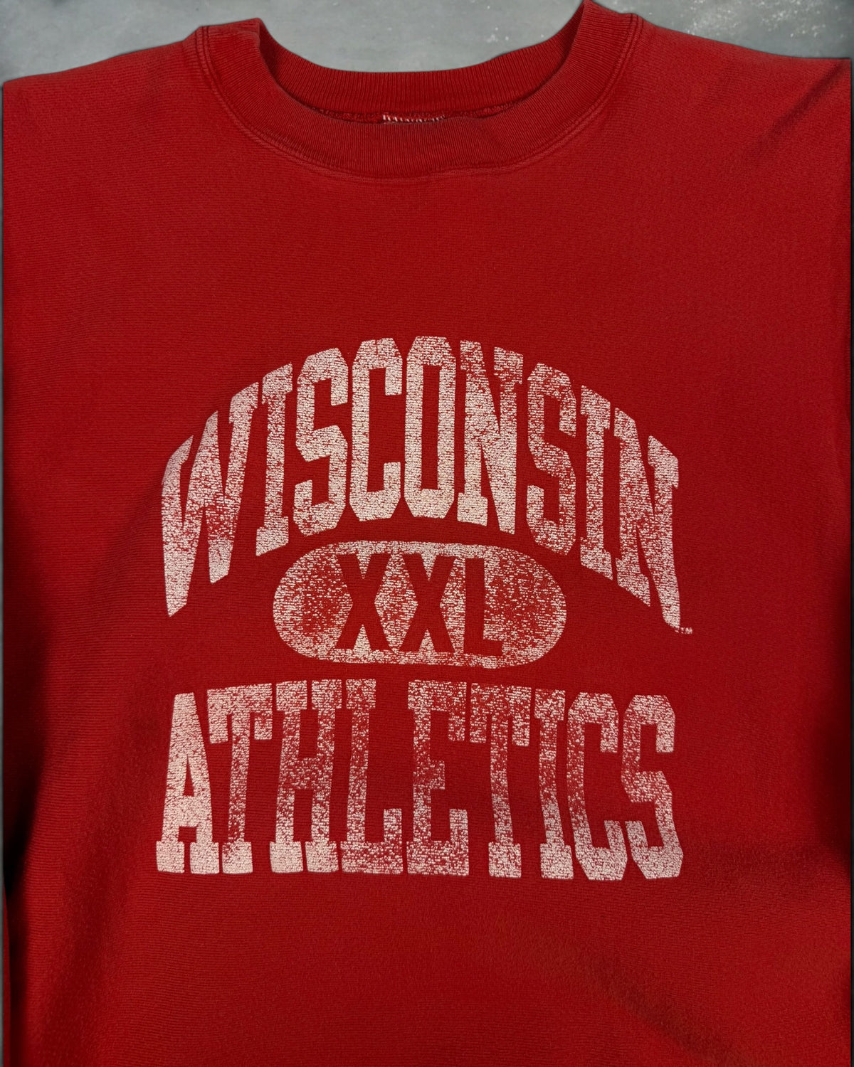‘90s Wisconsin Athletics Champion Reverse Weave Crewneck Sz. XL