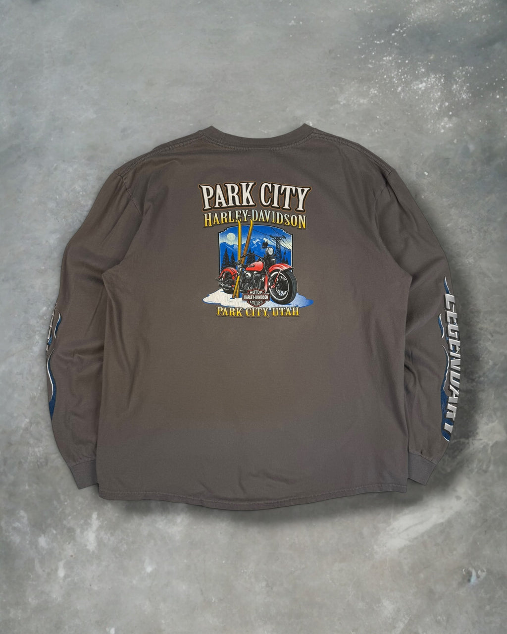 ‘10 Park City Harley Davidson Flame Long Sleeve Sz. XL