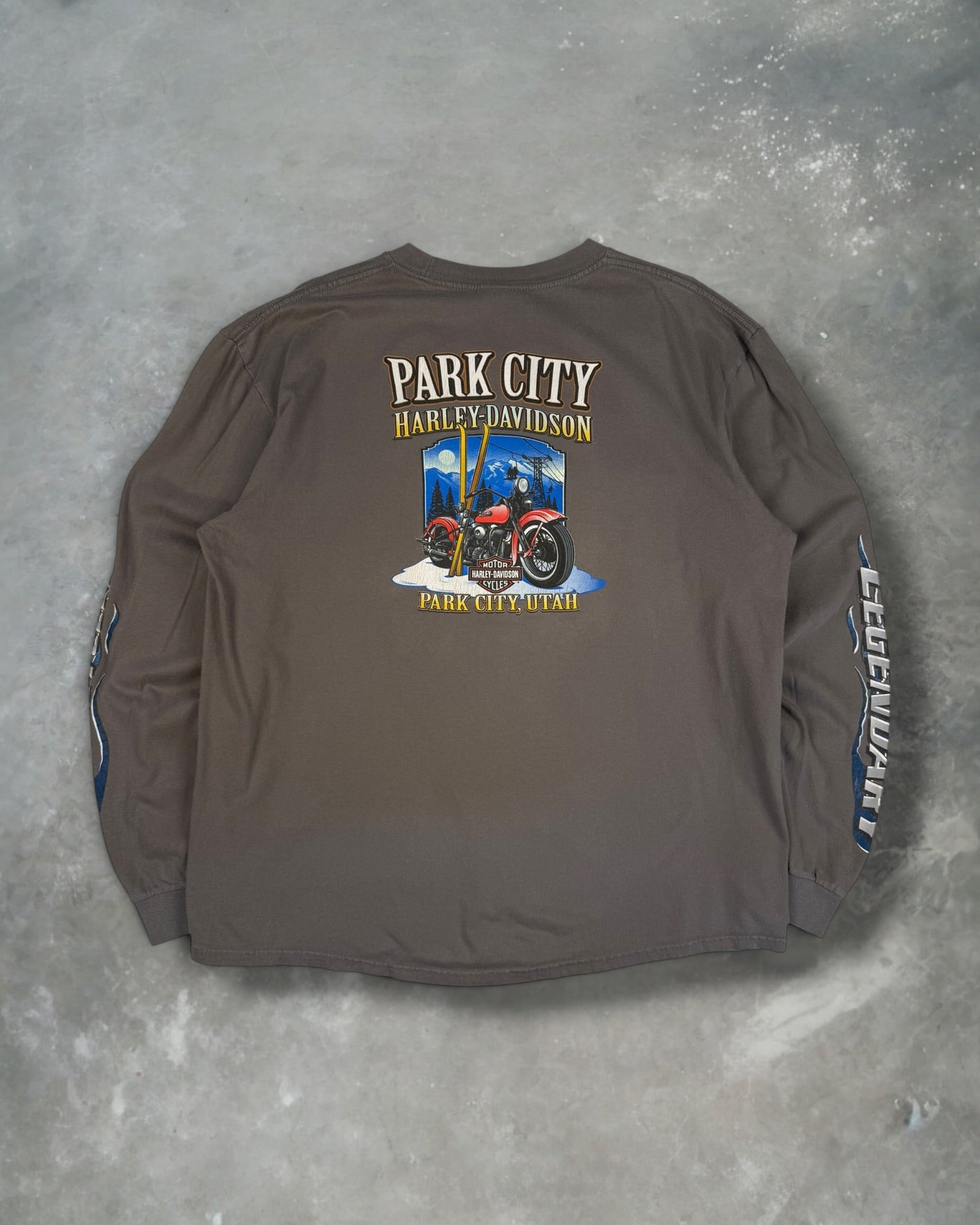 ‘10 Park City Harley Davidson Flame Long Sleeve Sz. XL