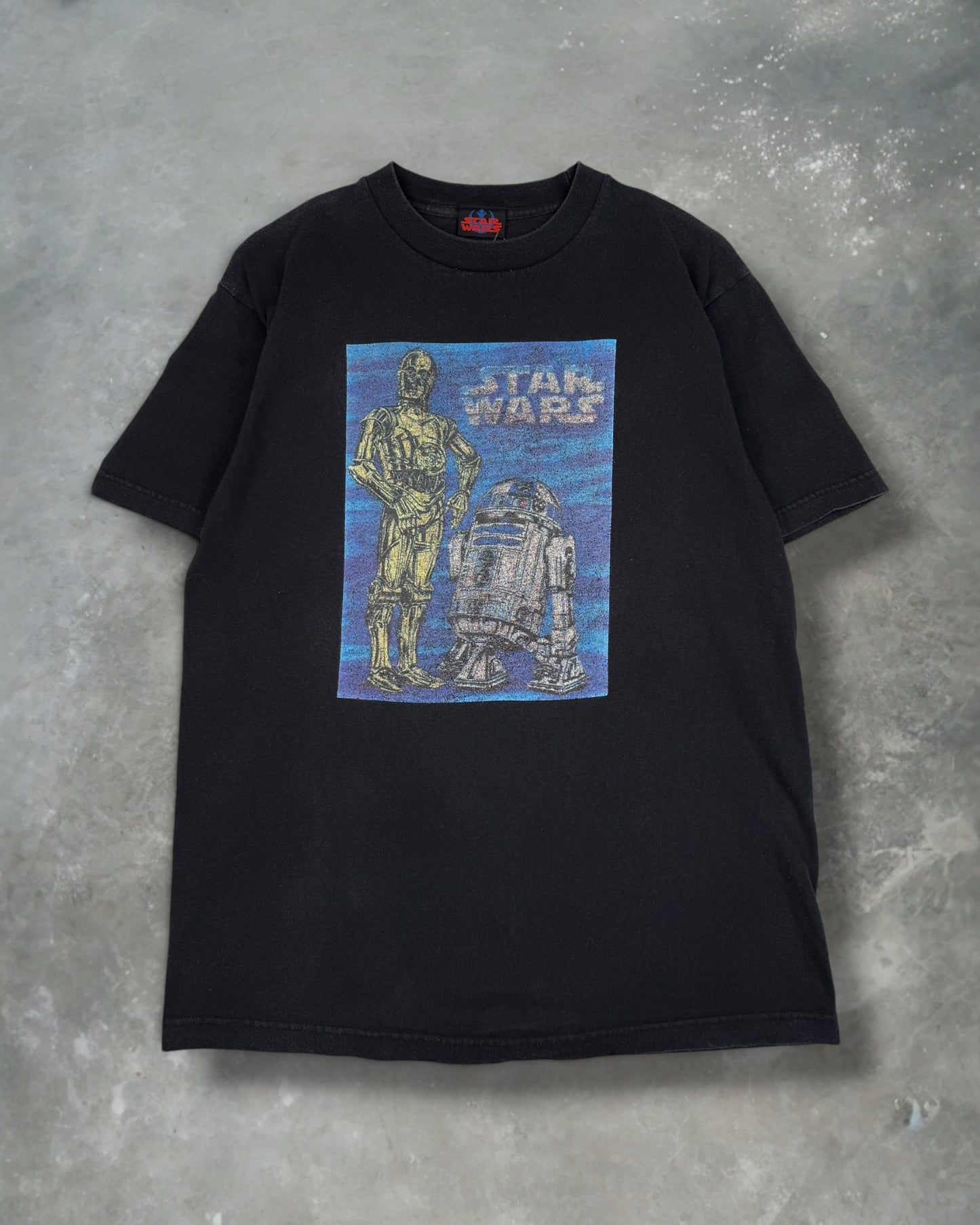 ‘97 Star Wars C3P0 & R2D2 Tee Sz. L