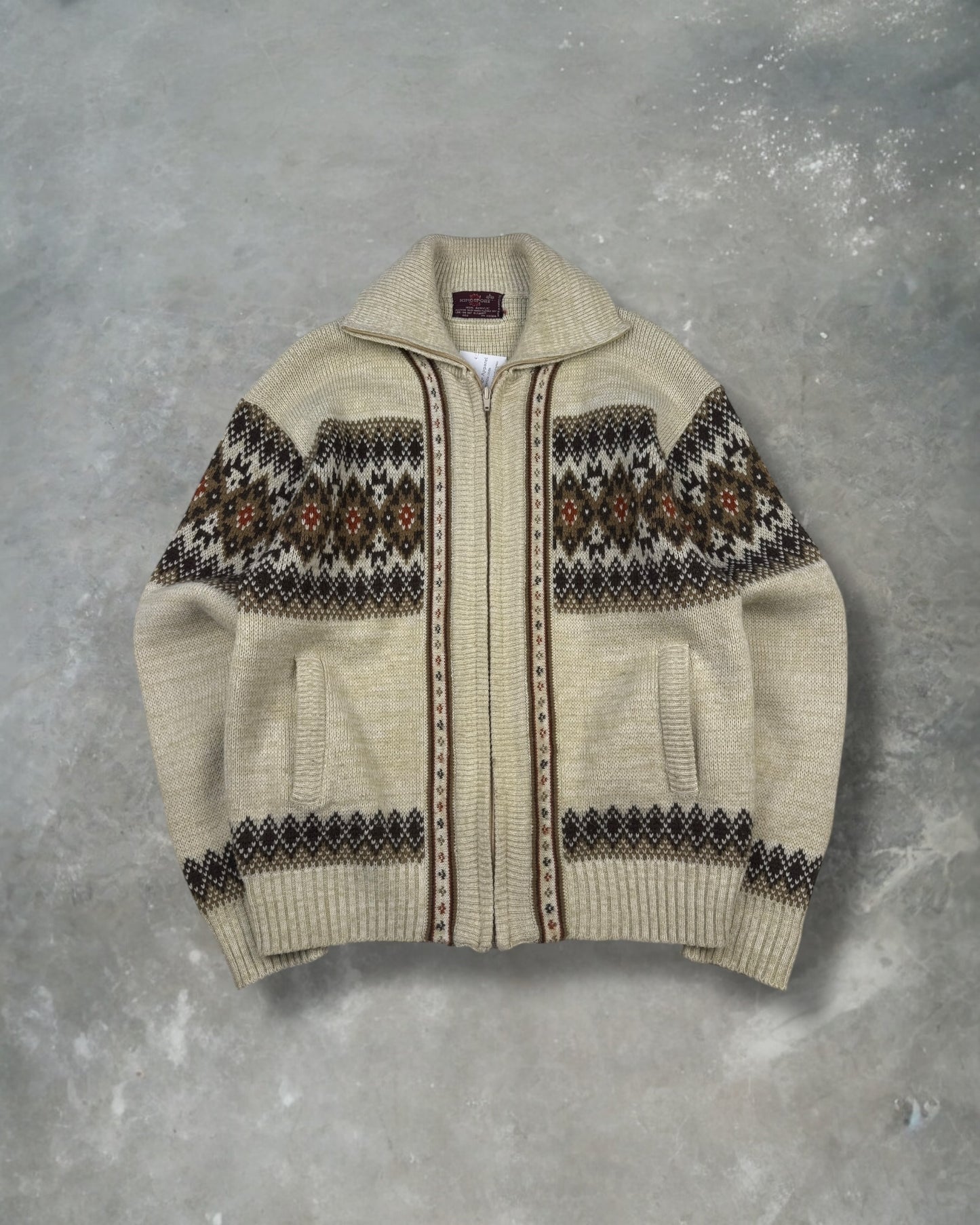 ‘70s Kingsport Zip Up Cardigan Sz. L