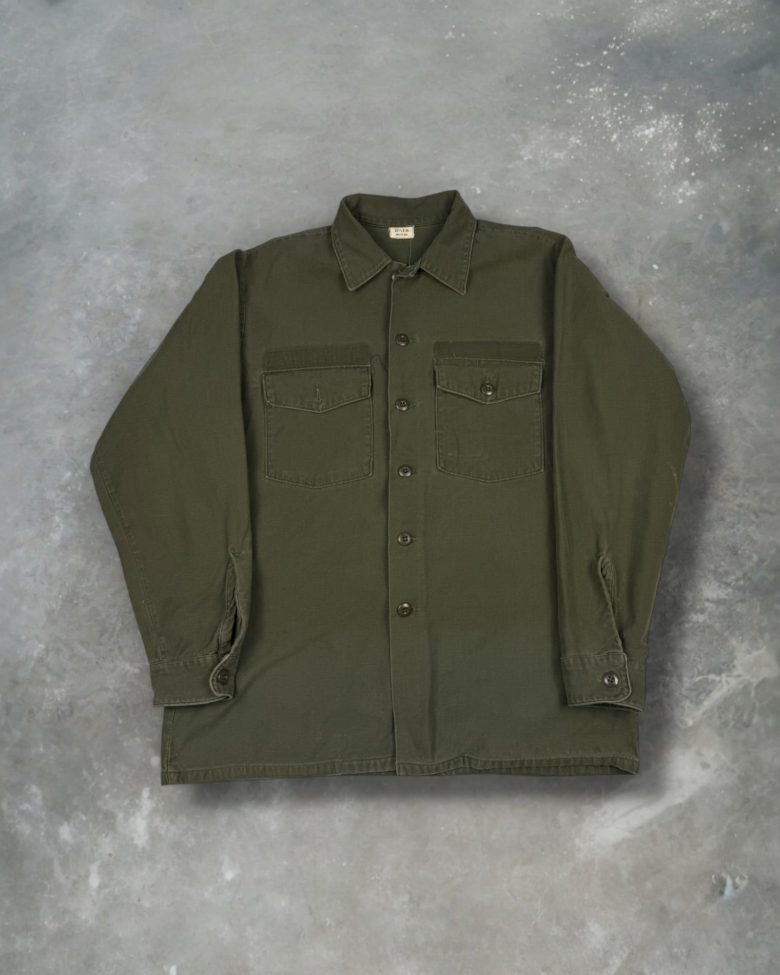 ‘70s Military Utility Type 3 Button Up Sz. L