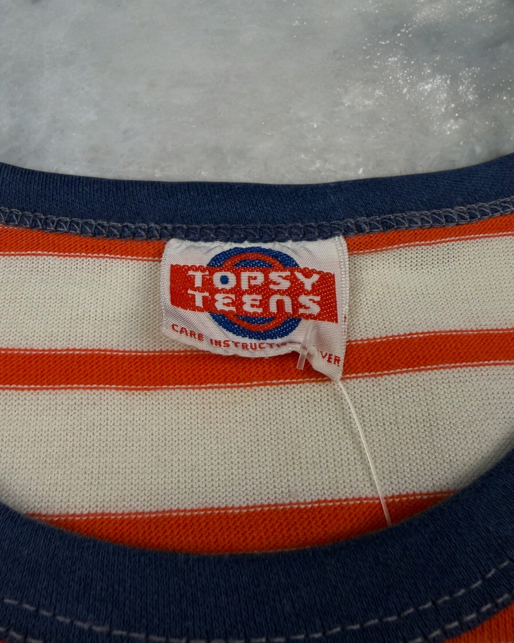 ‘70s Cotton Denim Baby Tee Sz. M