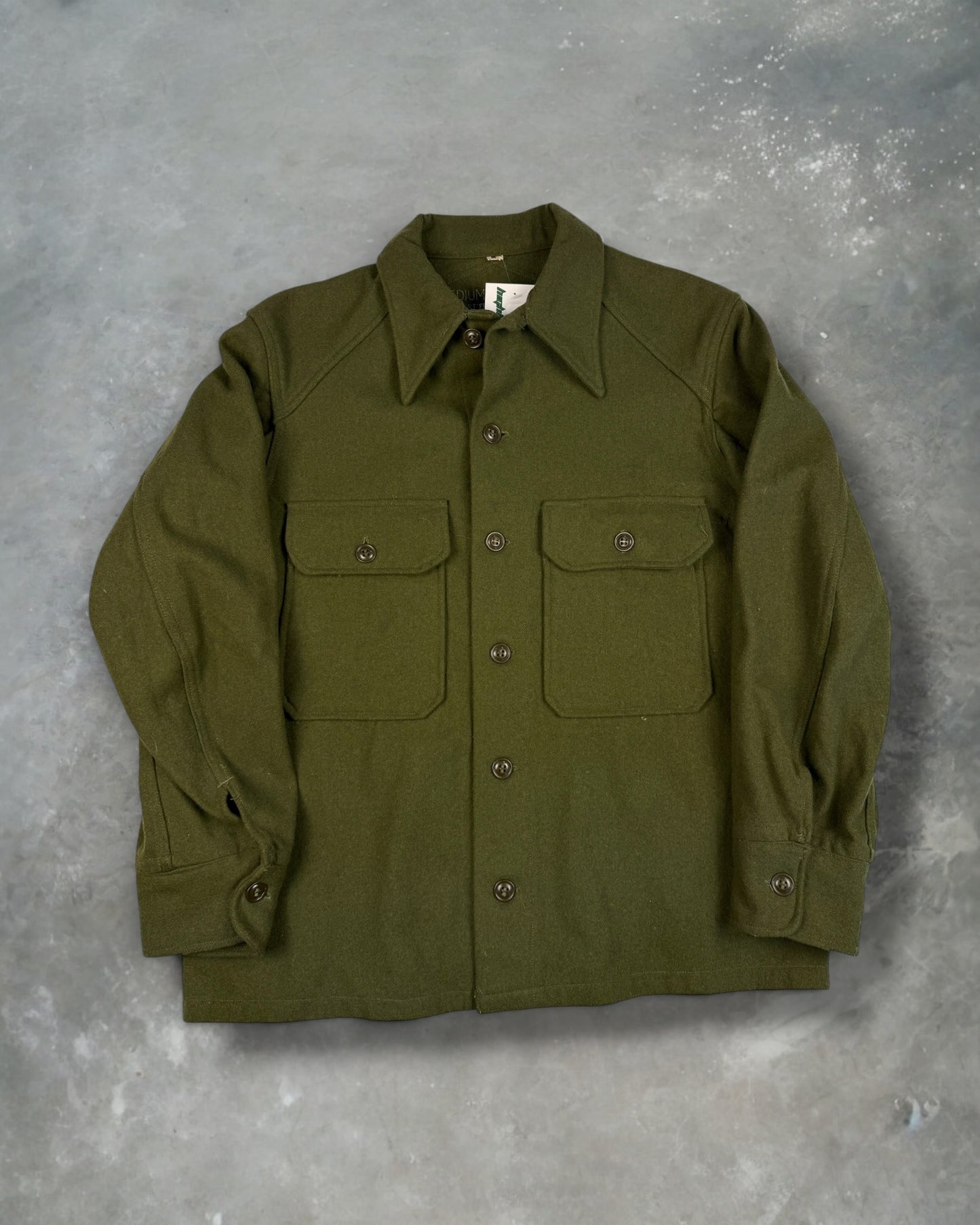 ‘50s Wool Type 2 Military OG-108 Field Flannel Sz. M