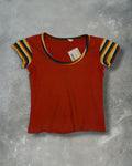 ‘70s Rainbow Ringer Baby Tee Sz. M