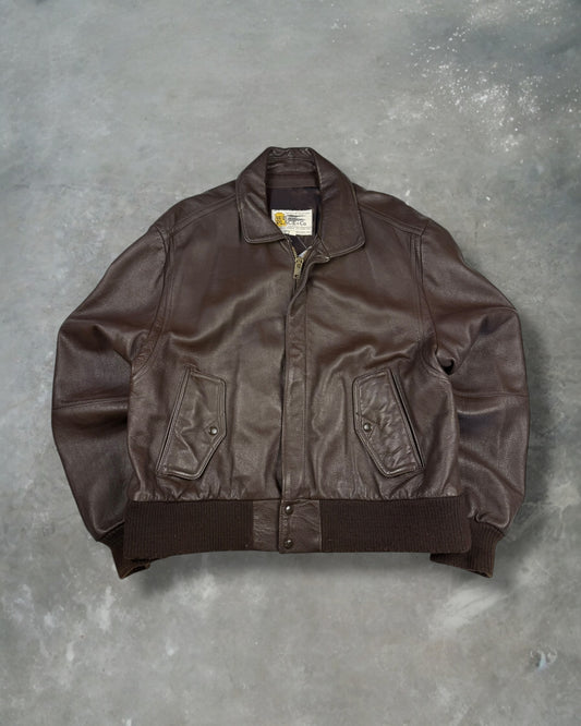‘80s Brown WB Place Leather Jacket Sz. XL