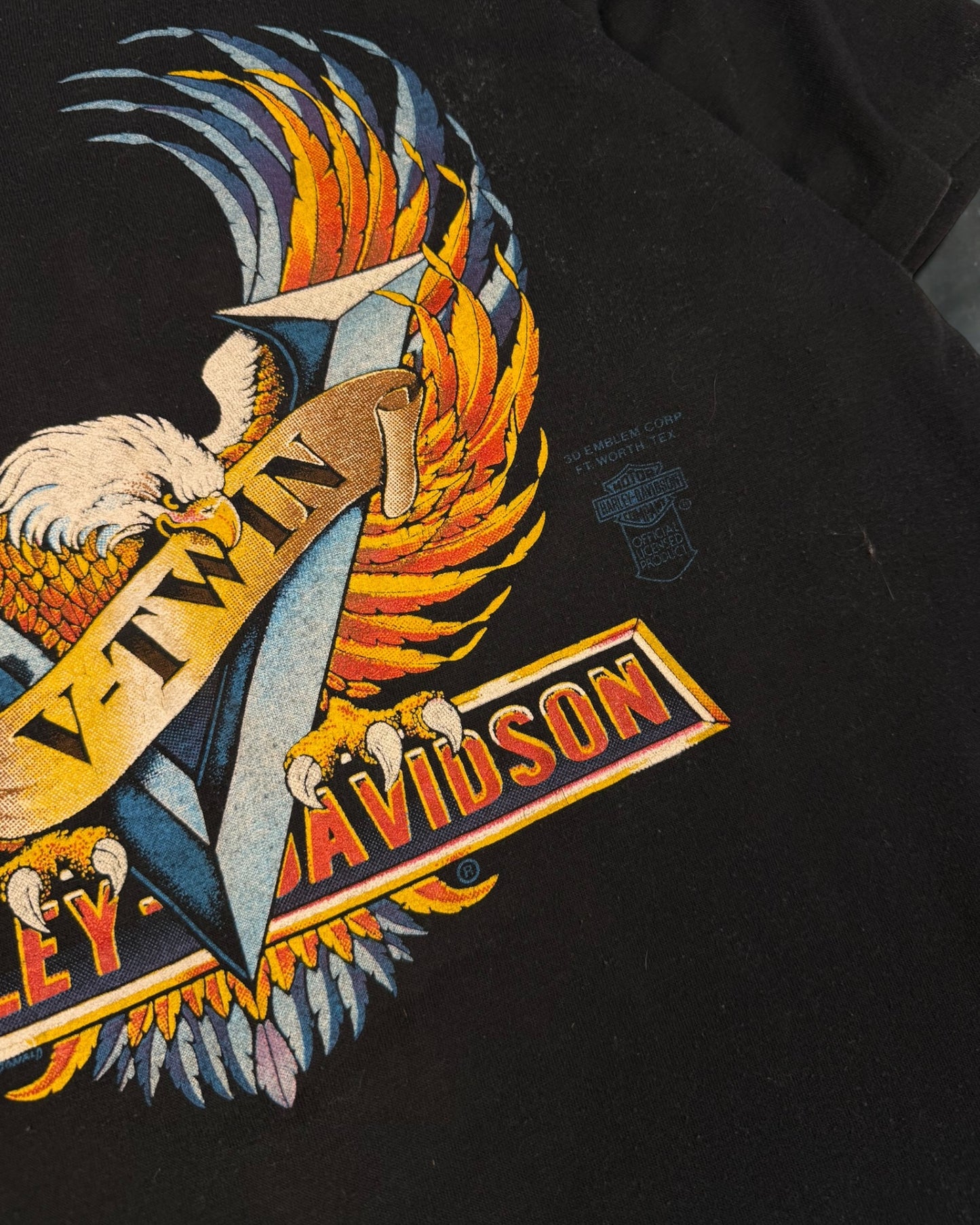 ‘80s V-Twin 3D Emblem Harley Davidson Tee Sz. L